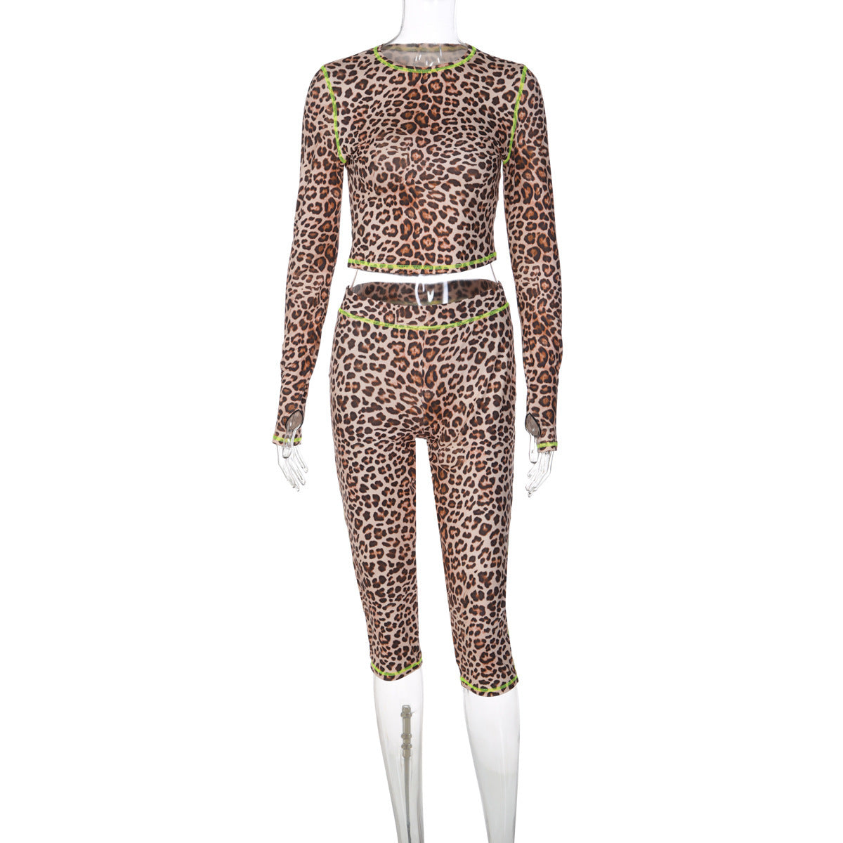Womens Leopard Print Tracksuit