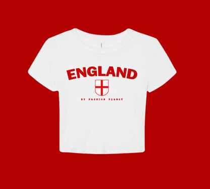 Womens Letter Print Cropped T-Shirt
