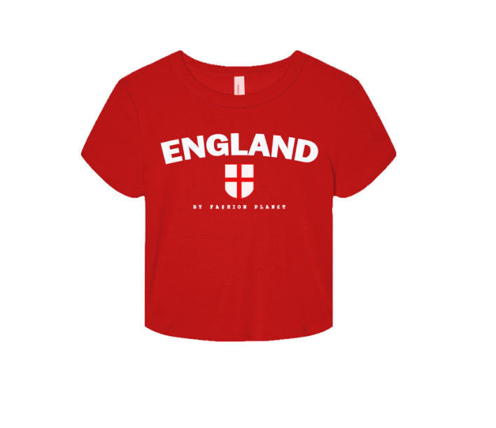 Womens Letter Print Cropped T-Shirt