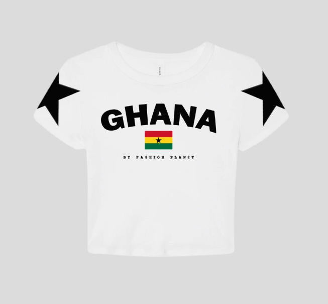 Womens Letter Print Cropped T-Shirt