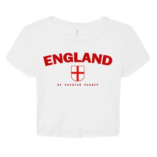 Womens Letter Print Cropped T-Shirt