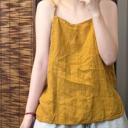 Womens Linen Camisole Summer Top