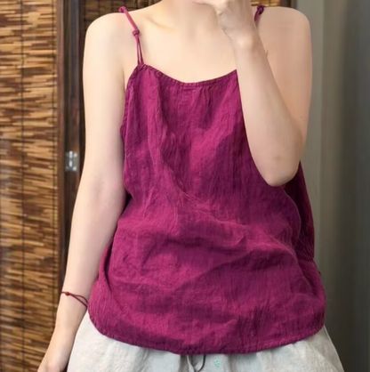 Womens Linen Camisole Summer Top