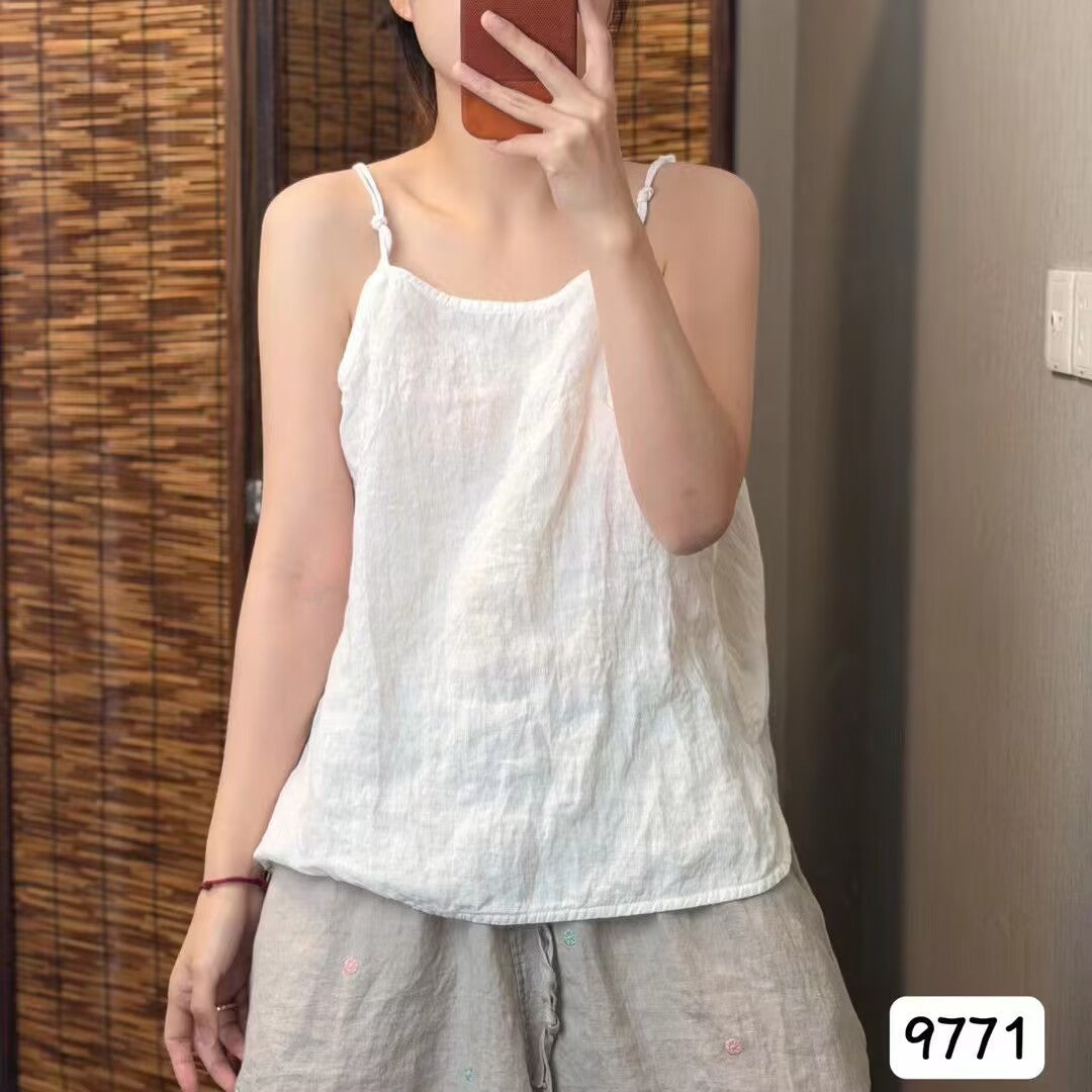 Womens Linen Camisole Summer Top