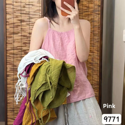 Womens Linen Camisole Summer Top