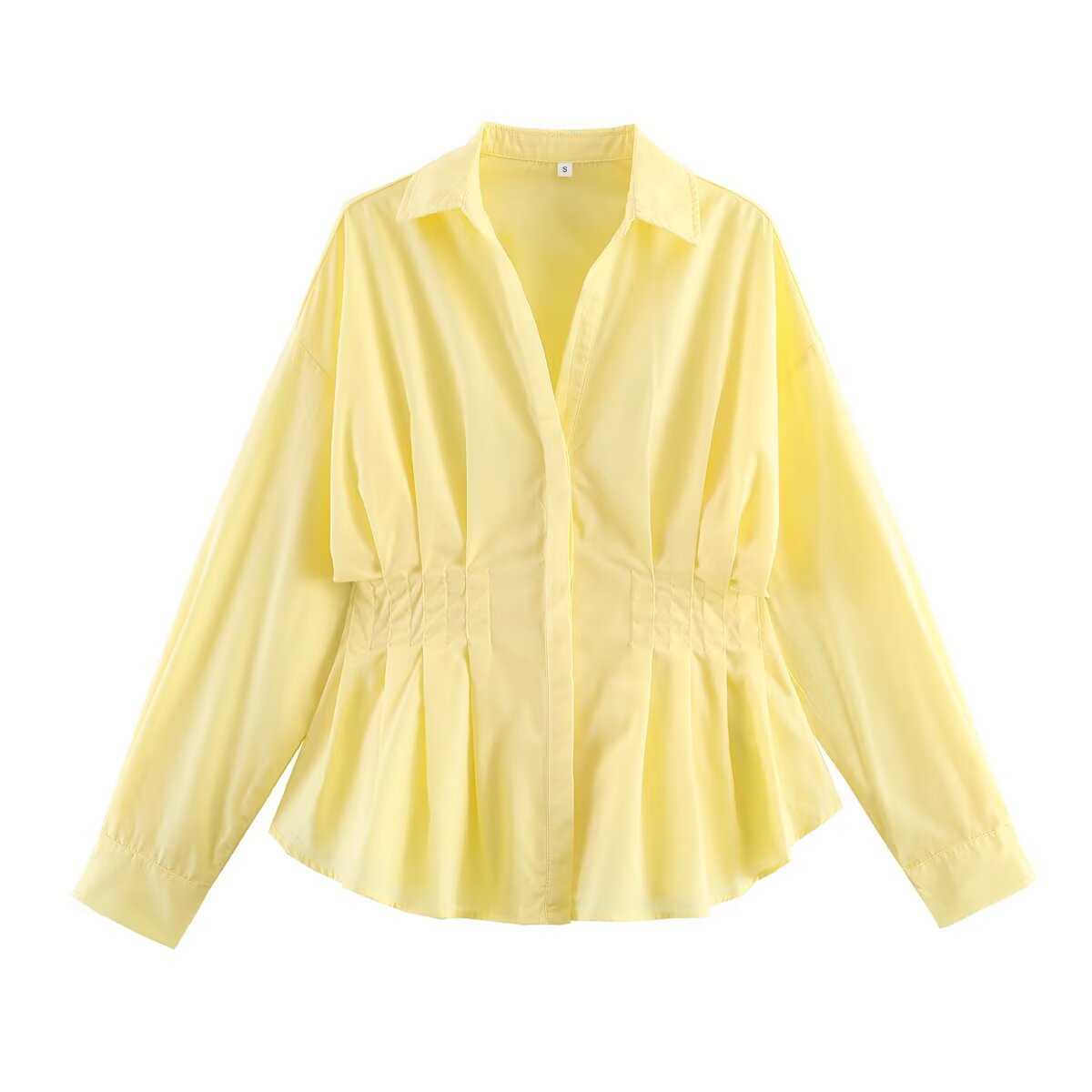 Womens Long Sleeve Lapel Shirt