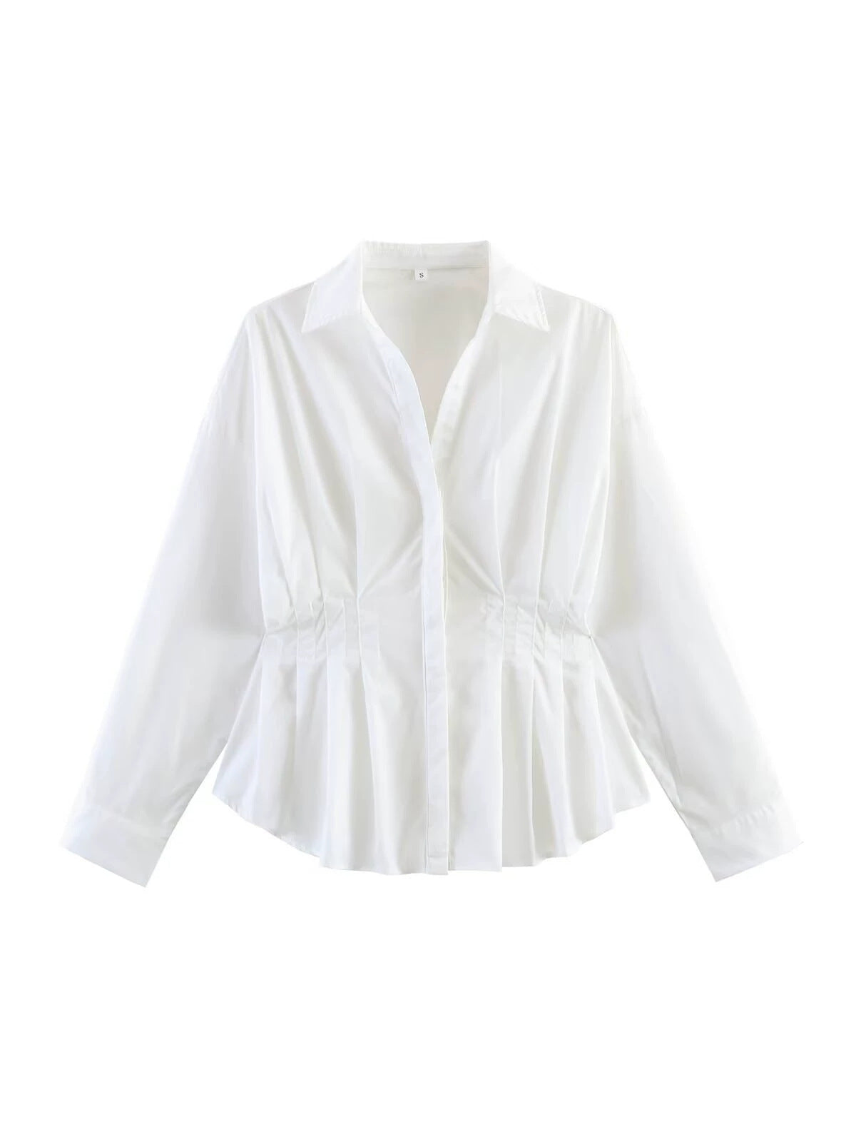 Womens Long Sleeve Lapel Shirt