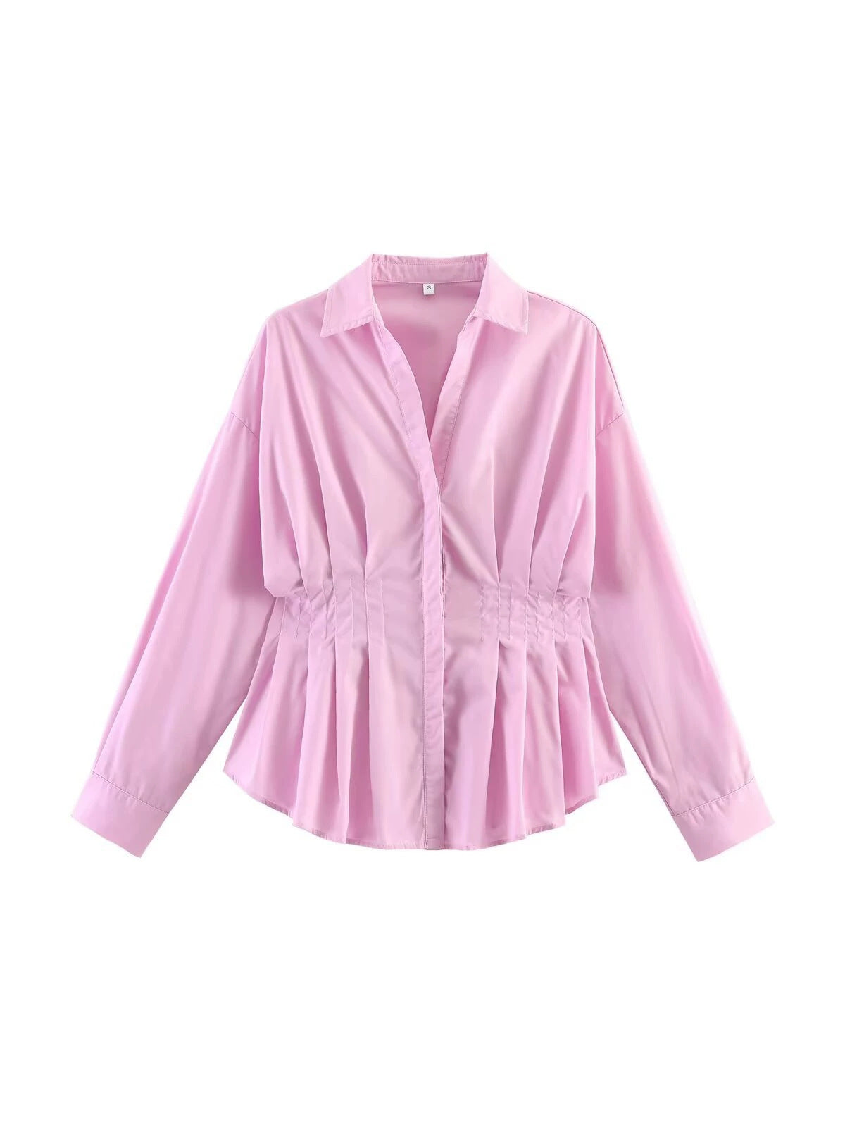 Womens Long Sleeve Lapel Shirt