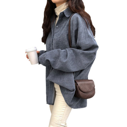 Womens Long Sleeve Loose Fit Shirt
