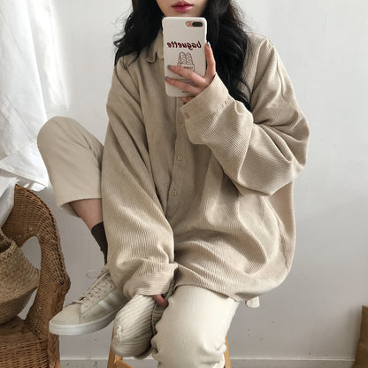 Womens Long Sleeve Loose Fit Shirt