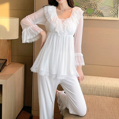 Womens Long Sleeve Pajama Dress with Built-in Bra