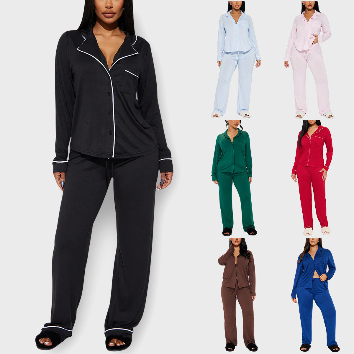 Womens Long Sleeve Pajama Set