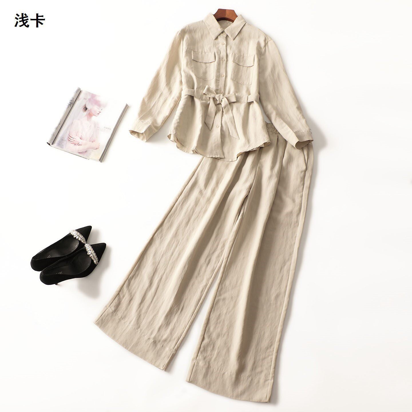 Womens Long Sleeve Shirt Pants Set