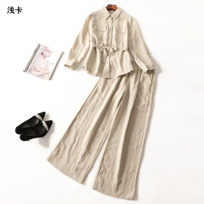 Womens Long Sleeve Shirt Pants Set