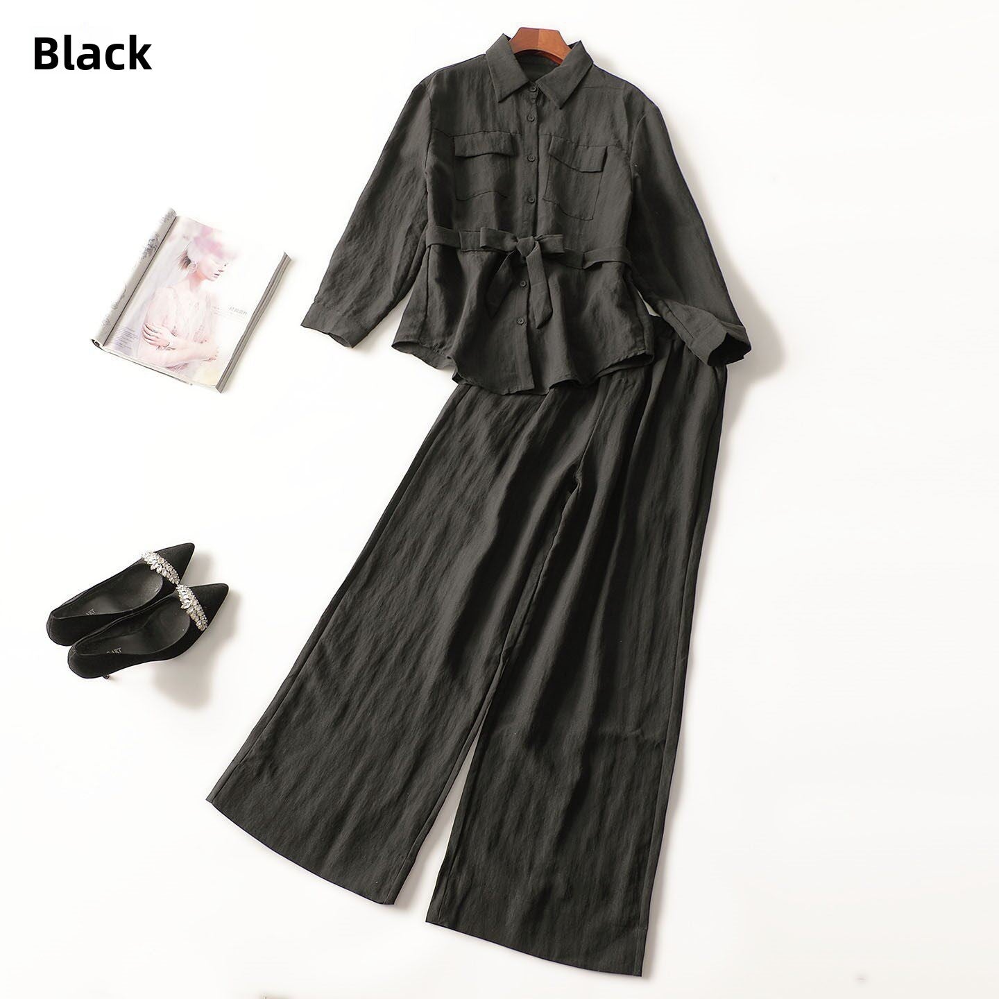 Womens Long Sleeve Shirt Pants Set