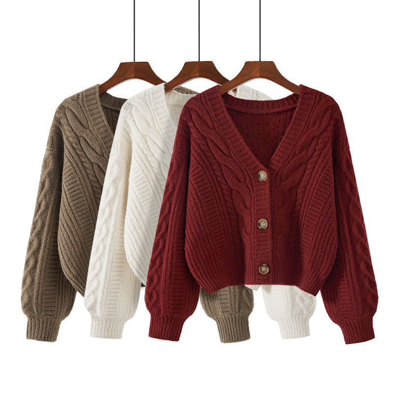 Womens Loose Fit Cardigan Sweater
