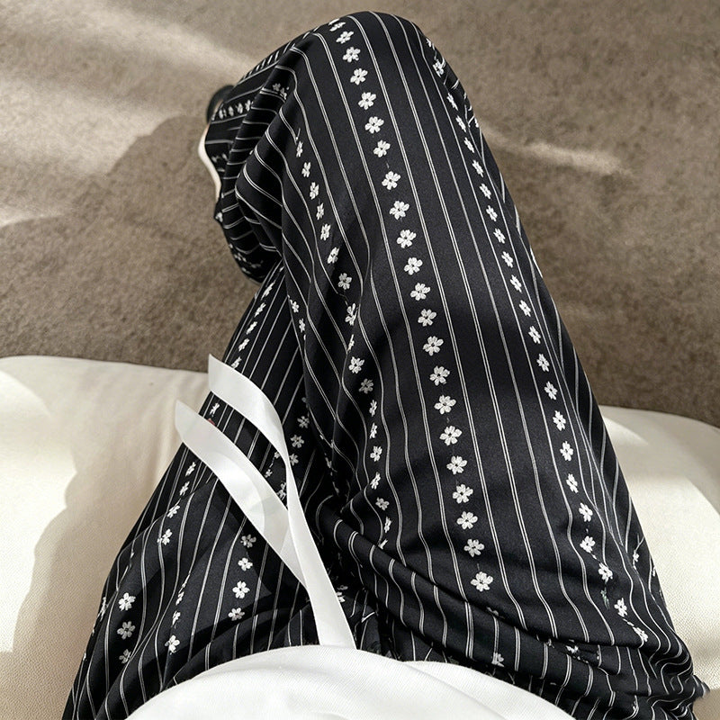 Womens Loose Fit Cotton Silk Pants