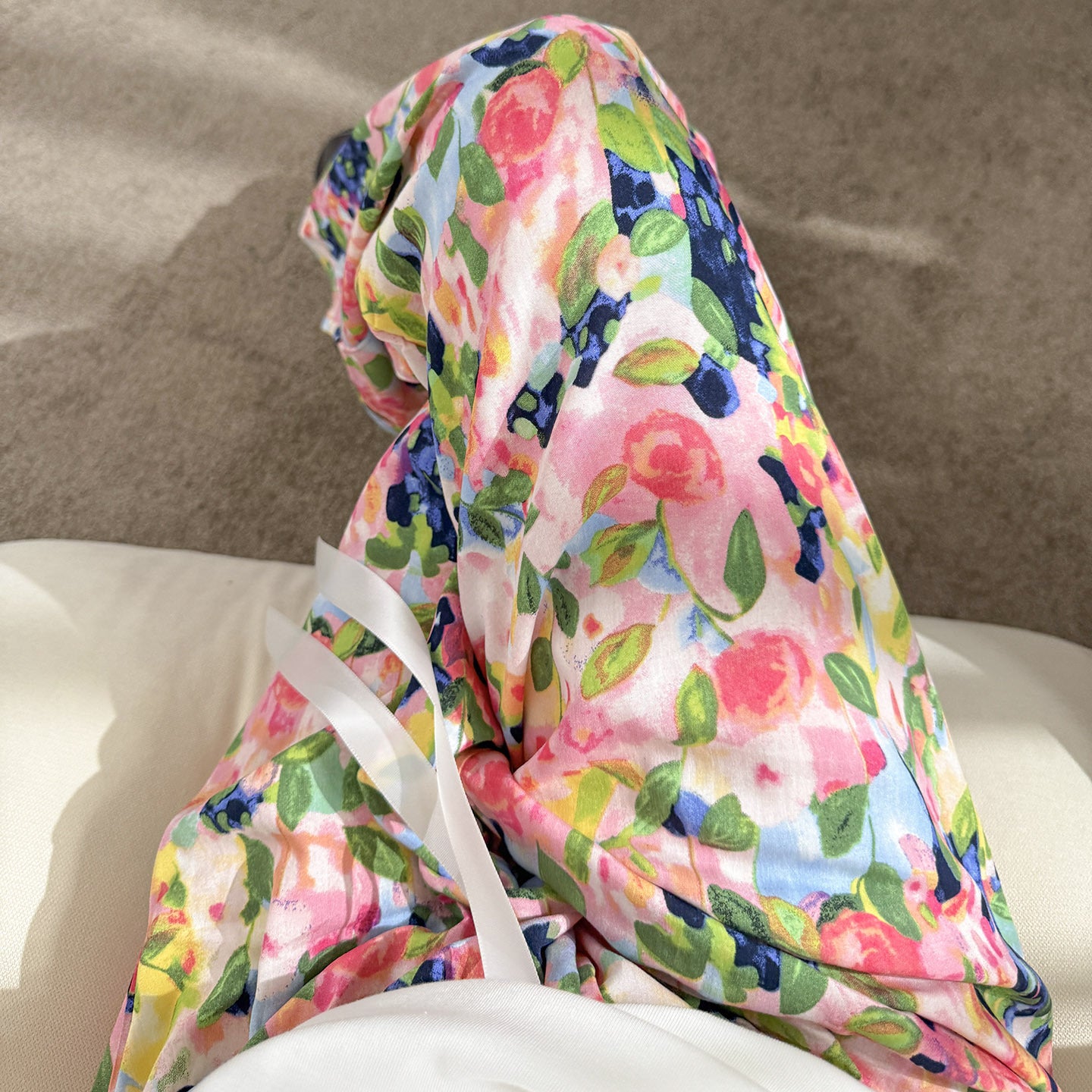 Womens Loose Fit Cotton Silk Pants