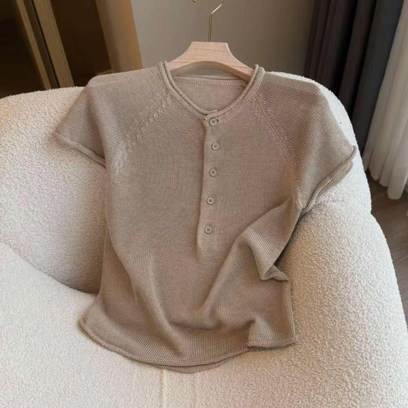 Womens Loose Fit Knit Shirt