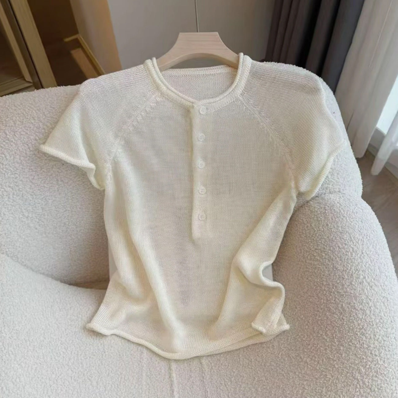 Womens Loose Fit Knit Shirt