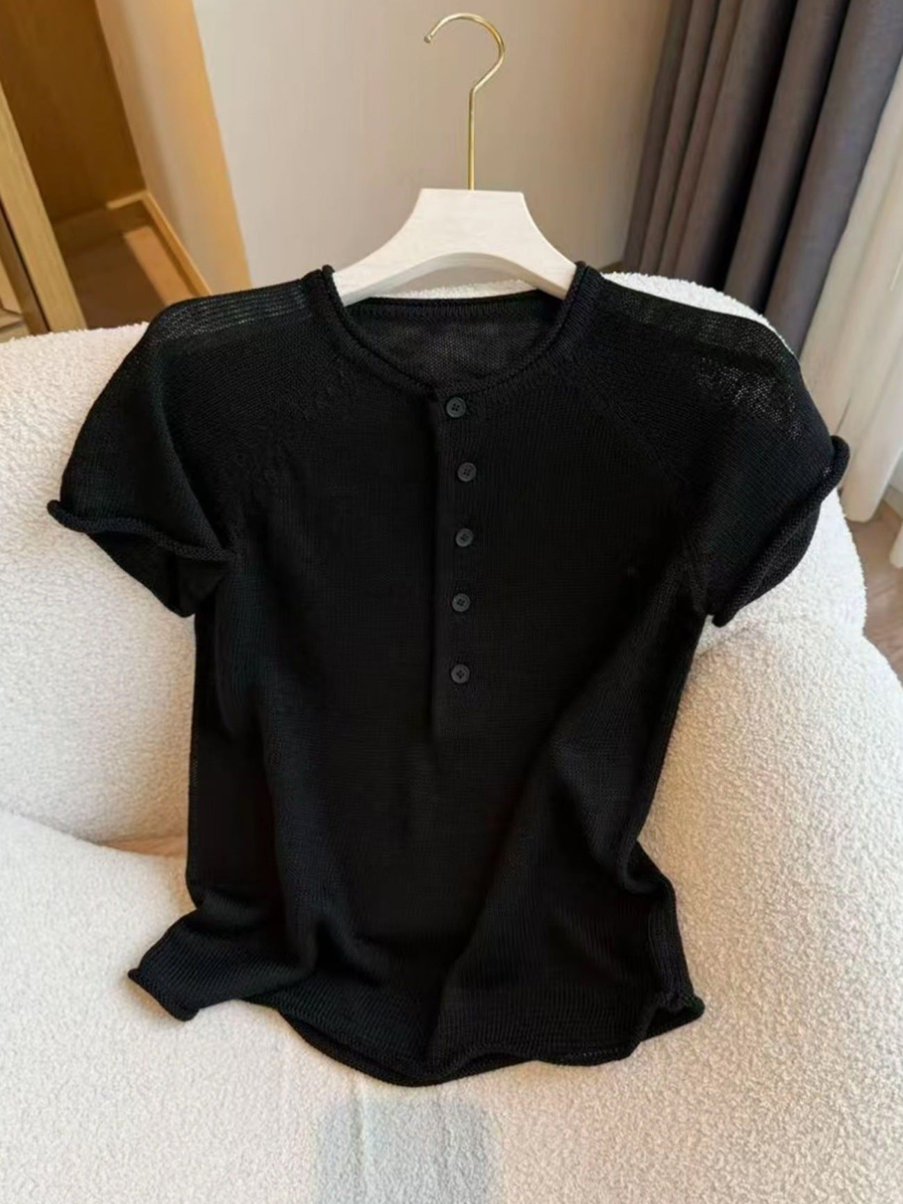 Womens Loose Fit Knit Shirt