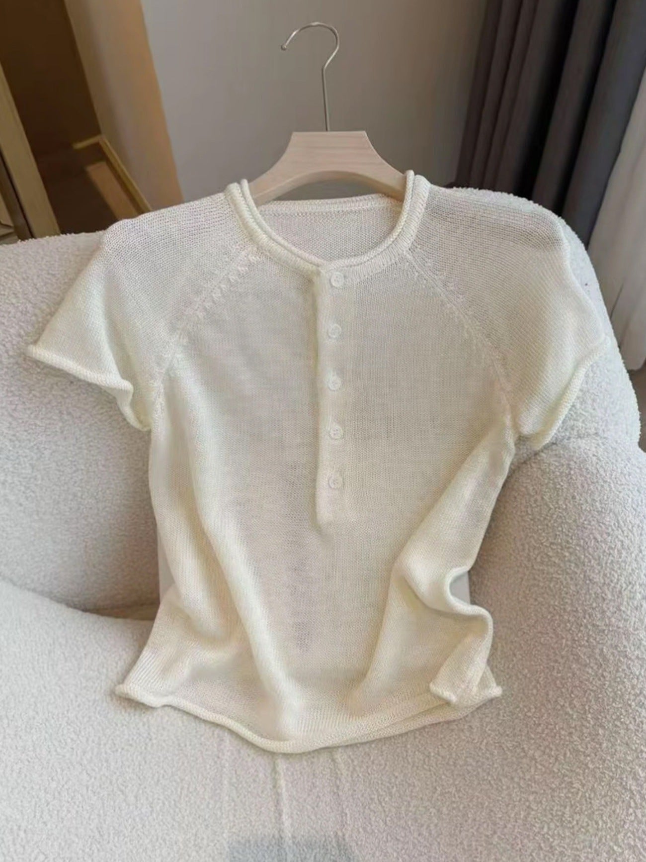Womens Loose Fit Knit Shirt