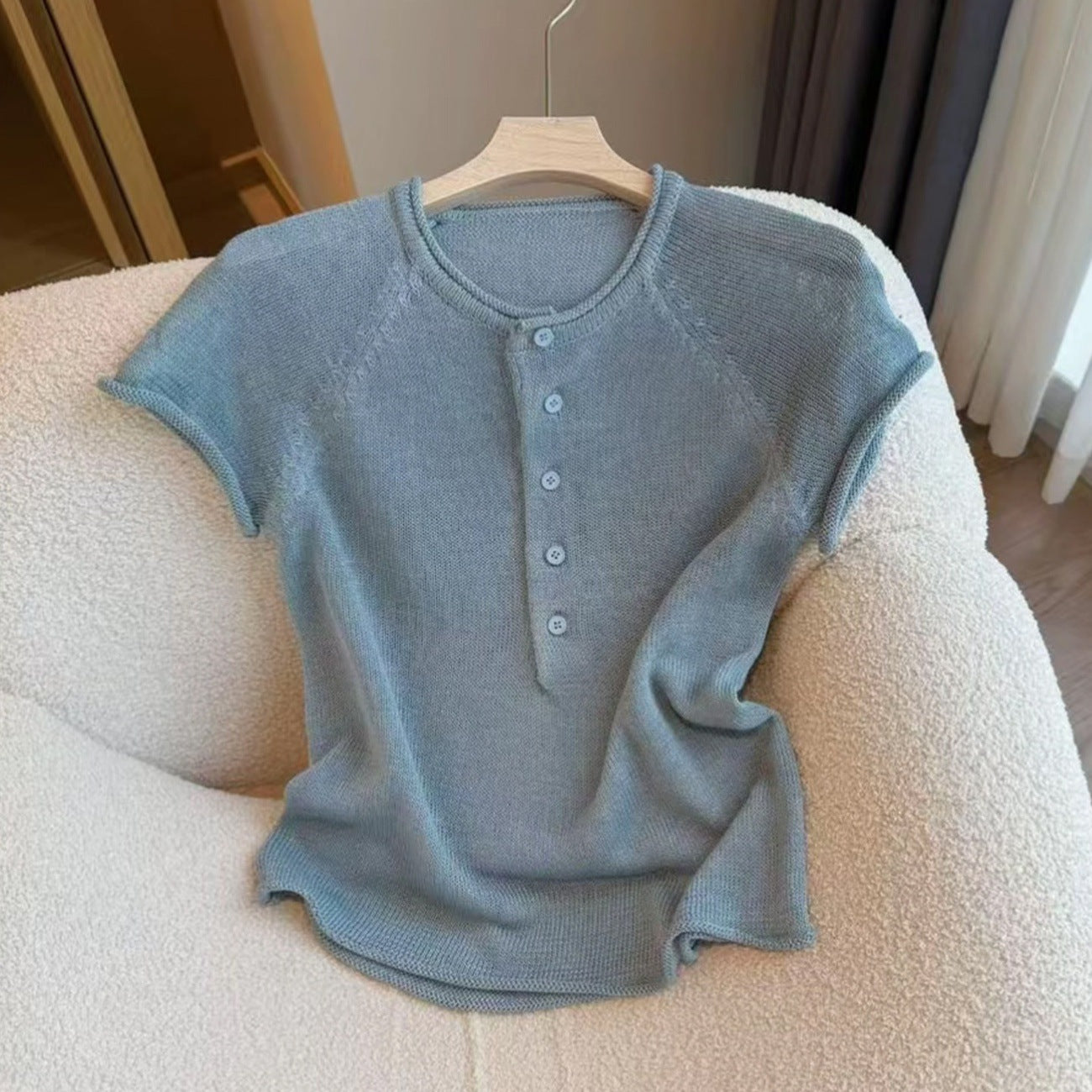 Womens Loose Fit Knit Shirt