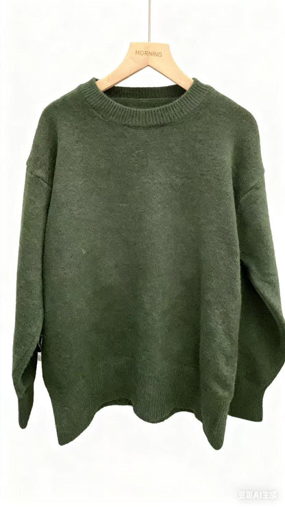 Womens Loose Fit Knitted Pullover Sweater