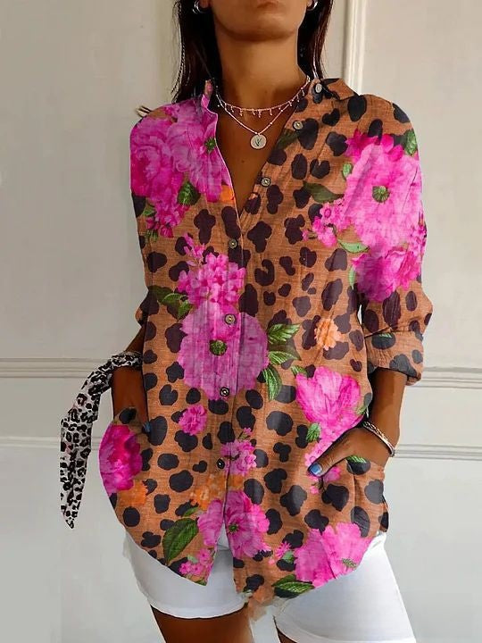 Womens Loose Fit Satin Shirt