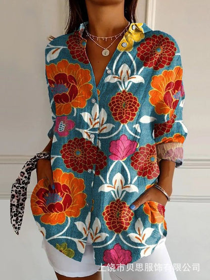 Womens Loose Fit Satin Shirt