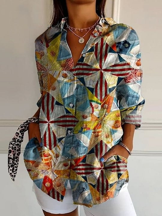Womens Loose Fit Satin Shirt