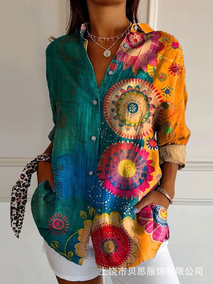 Womens Loose Fit Satin Shirt