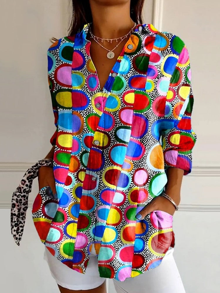 Womens Loose Fit Satin Shirt