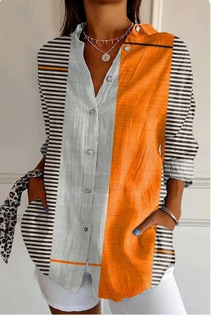 Womens Loose Fit Satin Shirt