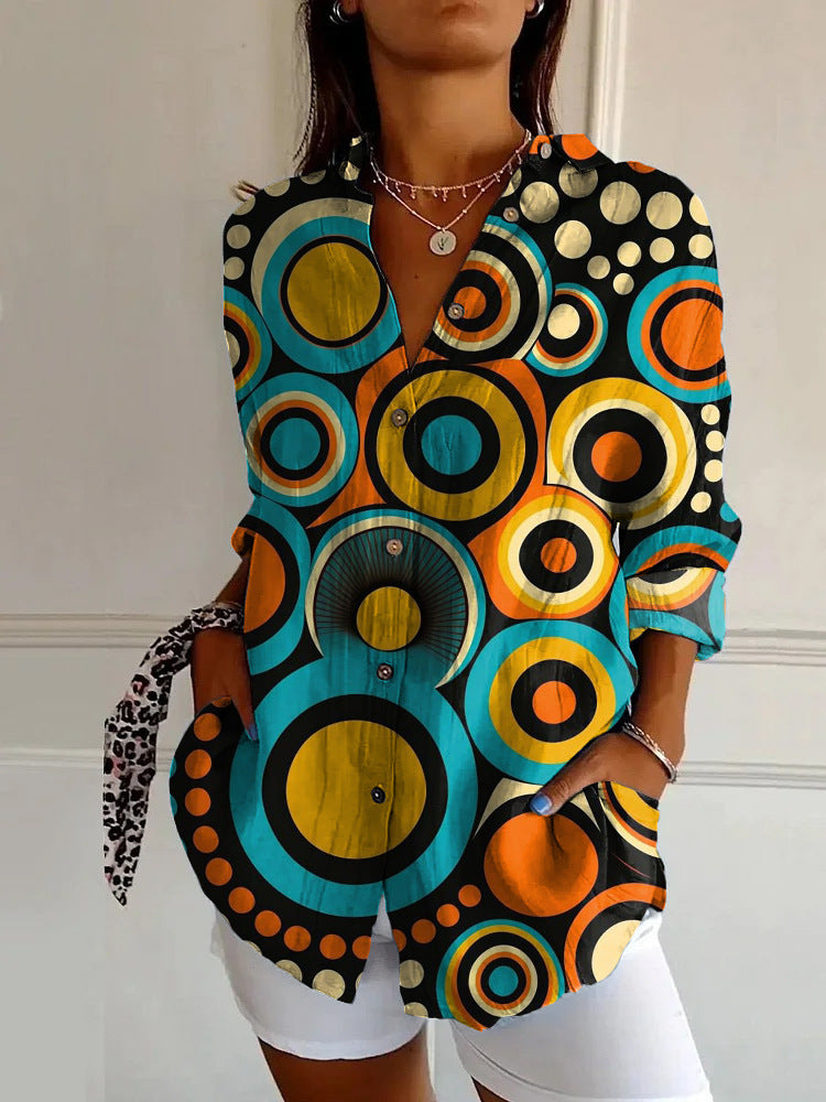 Womens Loose Fit Satin Shirt