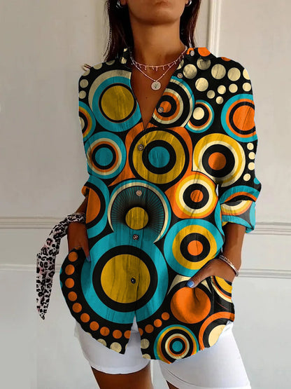Womens Loose Fit Satin Shirt