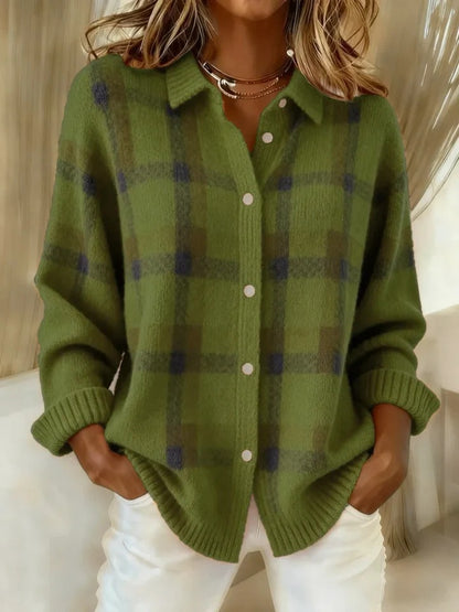 Womens Loose Fit Sweatshirt Cardigan