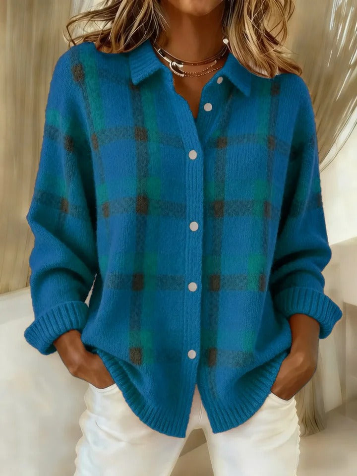 Womens Loose Fit Sweatshirt Cardigan
