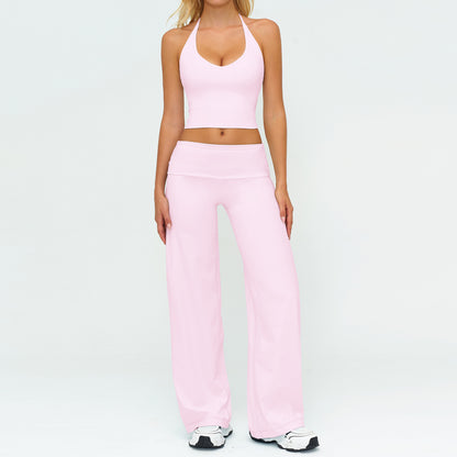 Womens Loose Fit Yoga Set Long Sleeve Outfit
