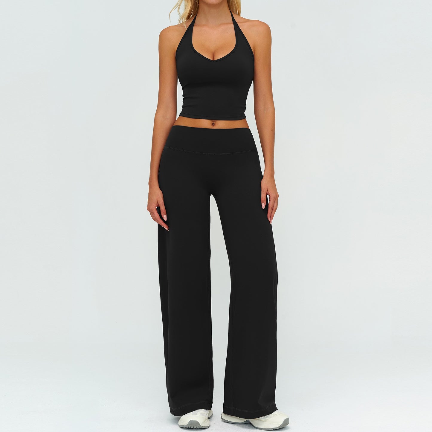 Womens Loose Fit Yoga Set Long Sleeve Outfit
