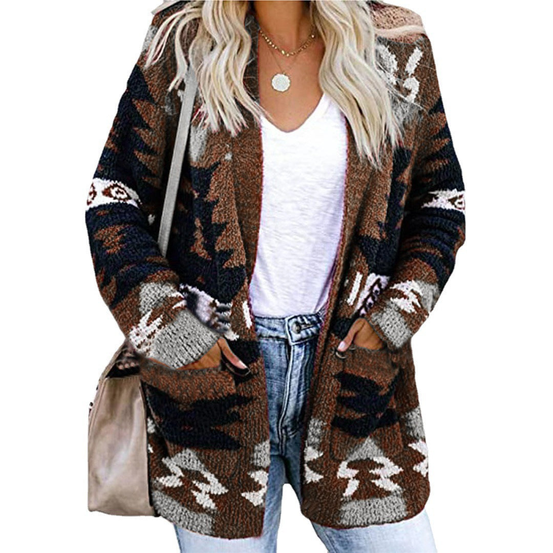 Womens Loose Knit Cardigan