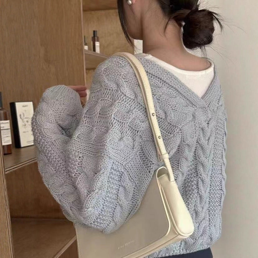 Womens Loose Knitted Cardigan