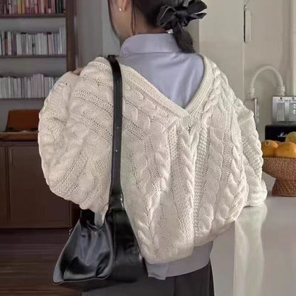 Womens Loose Knitted Cardigan