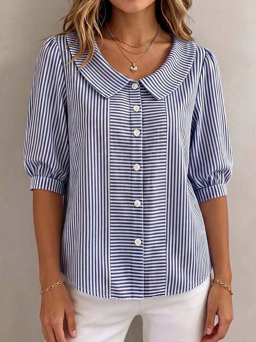 Womens Loose V-Neck Short Sleeve Shirt