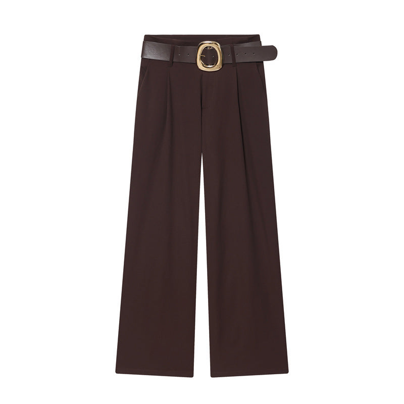 Womens Loose Wide-Leg Trousers
