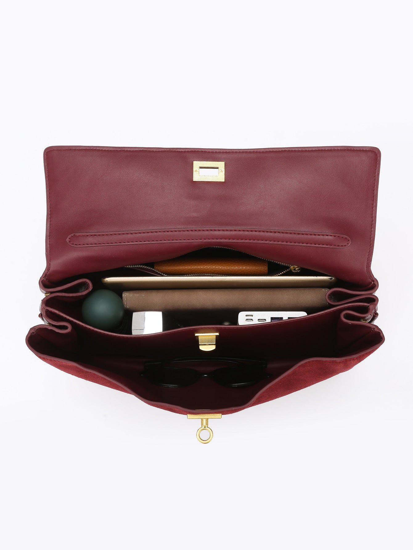 Womens Matte Leather Tote Bag