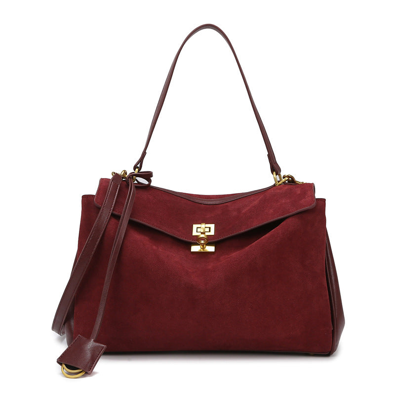 Womens Matte Leather Tote Bag