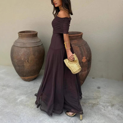 Womens Mesh Patchwork Slim Fit Dress