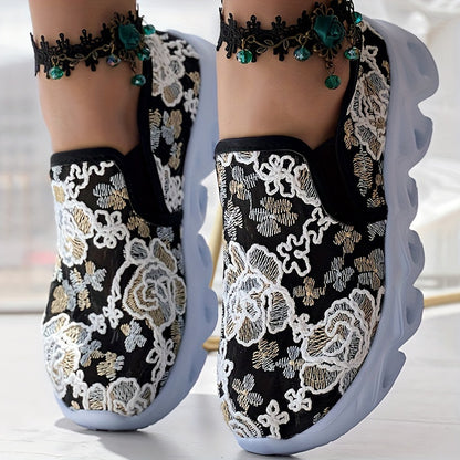 Womens Mesh Slip On Casual Shoes with Sequins