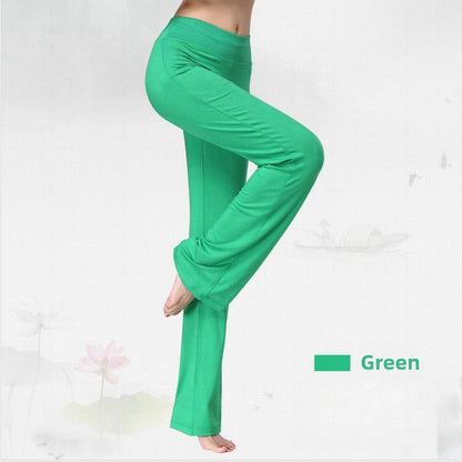 Womens Modal Loose Straight Leg High Waist Yoga Pants